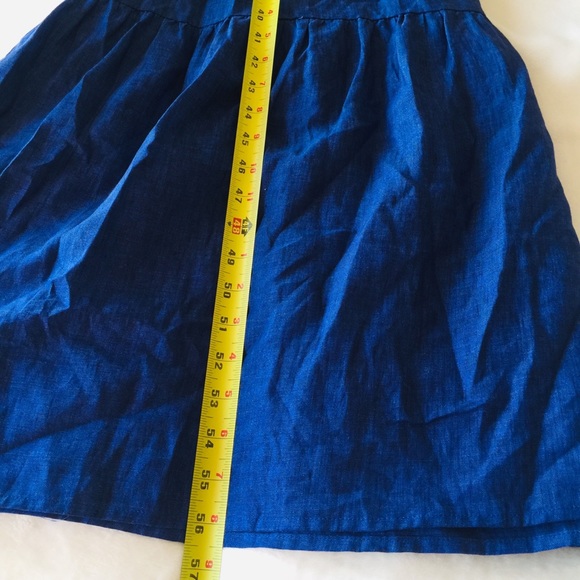 NWT $290 Harshman Havilland indigo linen dress M - Picture 6 of 8